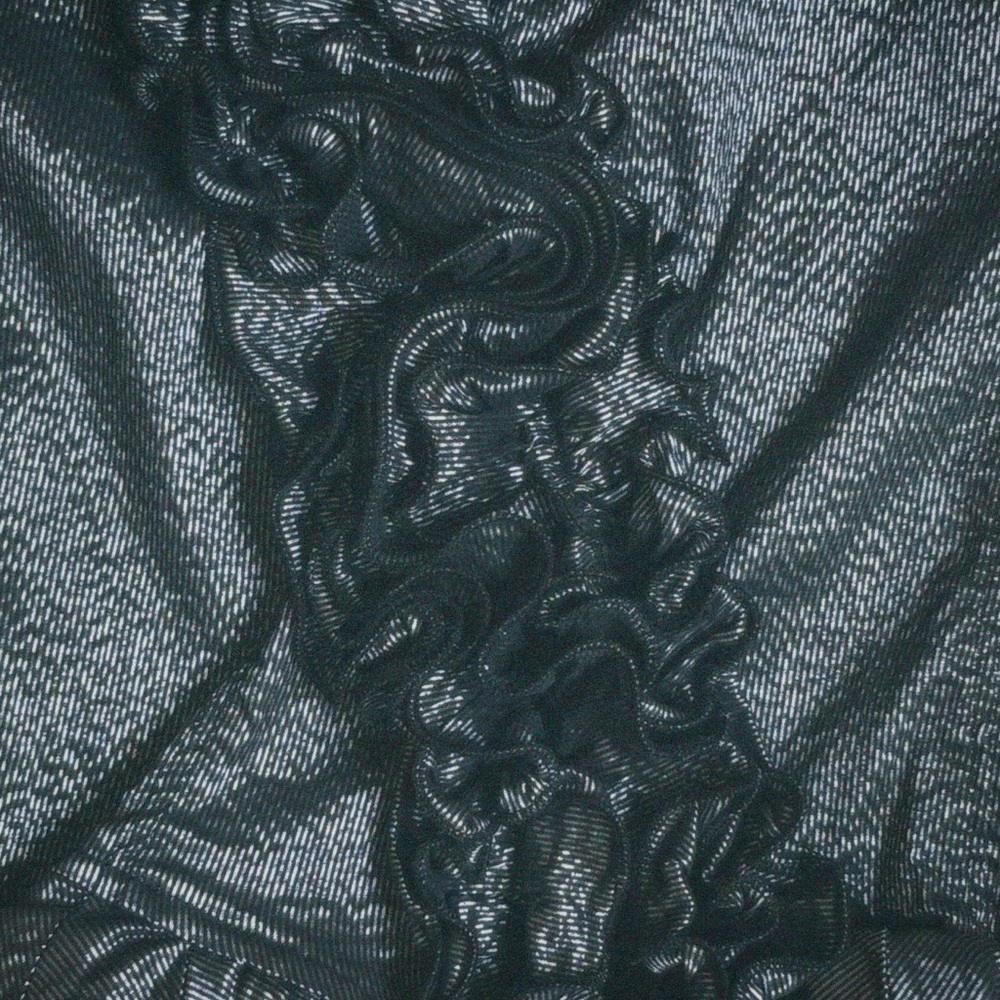 Stylish Dark blue/Black Ruffled Blouse